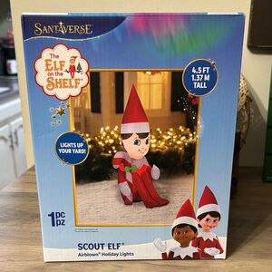 NIB AIRBLOWN HOLIDAY LIGHTS Elf on the Shelf Scout Elf